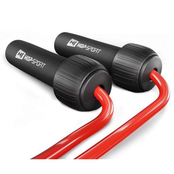 Скакалка з обтяжувачем Hop-Sport HS-F050JR червона