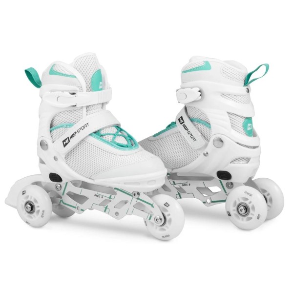 Роликові ковзани 3в1 Hop-Sport HS-903 Motion S (розмір) Біло-м'ятні