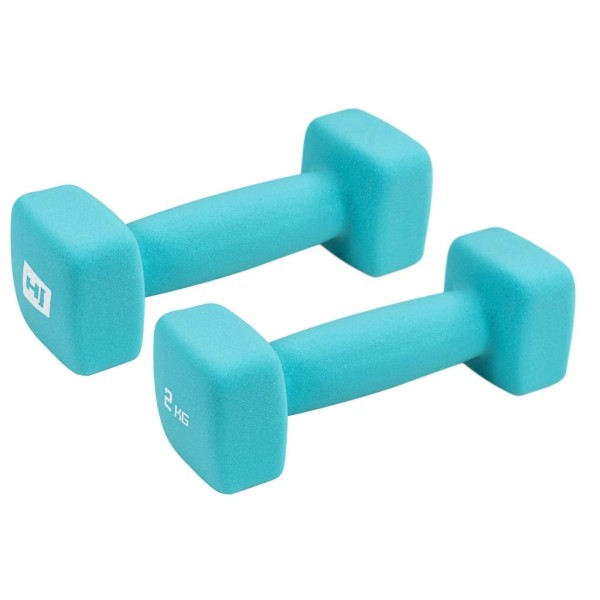 Гантелі для фітнесу неопренові квадратні Hop-Sport HS-V020DS 2х2кг