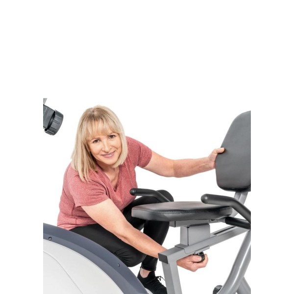 Горизонтальний велотренажер Hop-Sport HS-035L Solo сріблястий