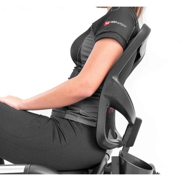 Горизонтальний велотренажер Hop-Sport HS-095L Scale чорний+ мат