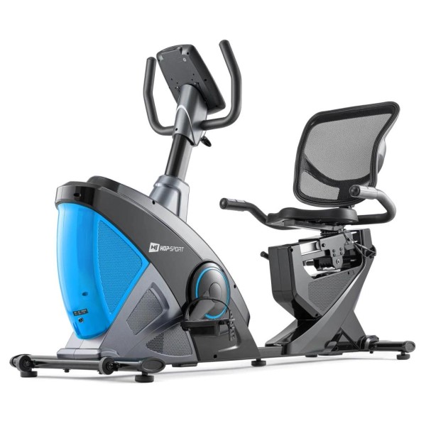 Горизонтальний велотренажер Hop-Sport HS-070L Helix синій iConsole+