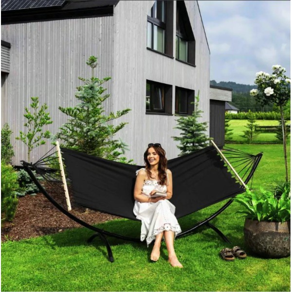 Гамак з каркасом Di Volio Rimini чорний