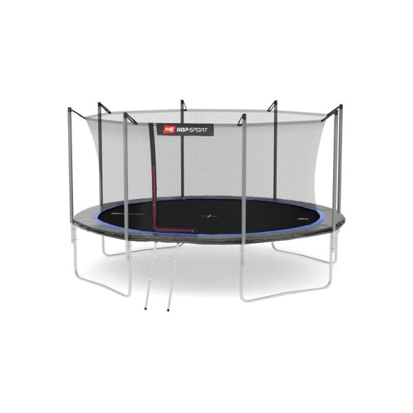 Батут Hop-Sport 14ft (427 см) чорно-синій з внутрішньою сіткою