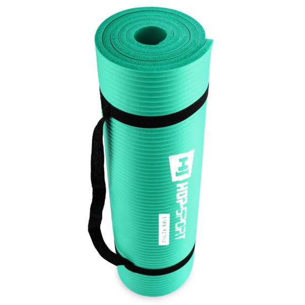 Мат для фітнесу та йоги Hop-Sport HS-N010GM 1 см бірюзовий