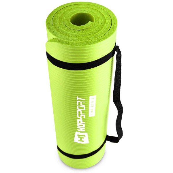 Мат для фітнесу та йоги Hop-Sport HS-N015GM 1,5 см салатовий