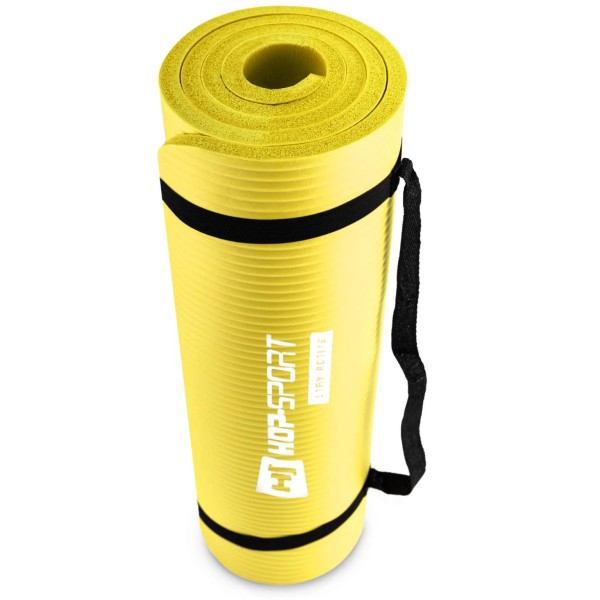 Мат для фітнесу та йоги Hop-Sport HS-N015GM 1,5 см жовтий