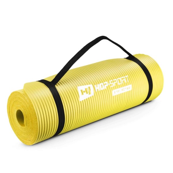 Мат для фітнесу та йоги Hop-Sport HS-N015GM 1,5 см жовтий