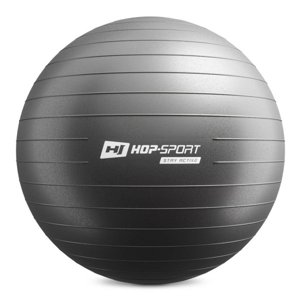 Фітбол Hop-Sport 75 см чорний + насос 2020