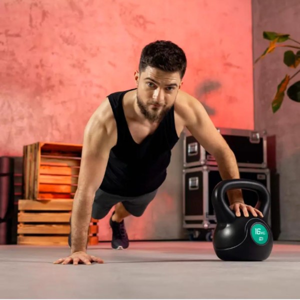 Гиря вінілова Hop-Sport 16 кг HS-PB0016KB