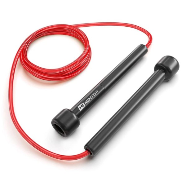 Скакалка Hop-Sport Crossfit NEW з пластиковими ручками HS-P025JR червона