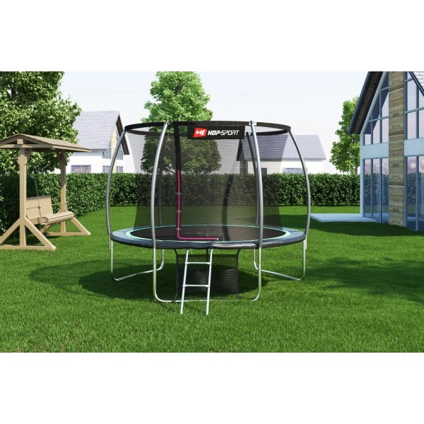 Батут Hop-Sport Premium 10ft (305cm) чорно-зелений з внутрішньою сіткою