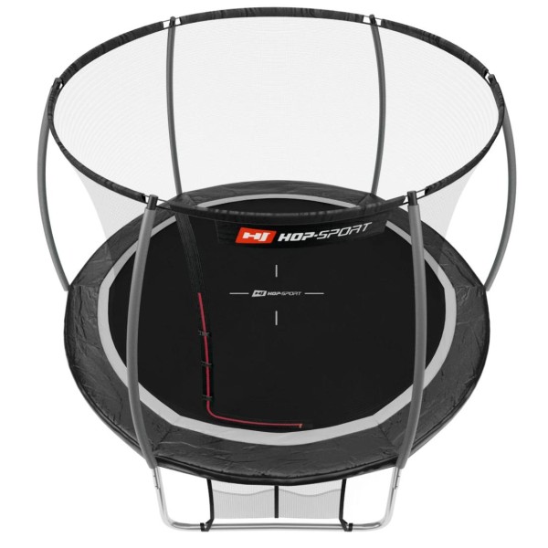 Батут Hop-Sport Premium 10ft (305cm) чорно-сірий з внутрішньою сіткою