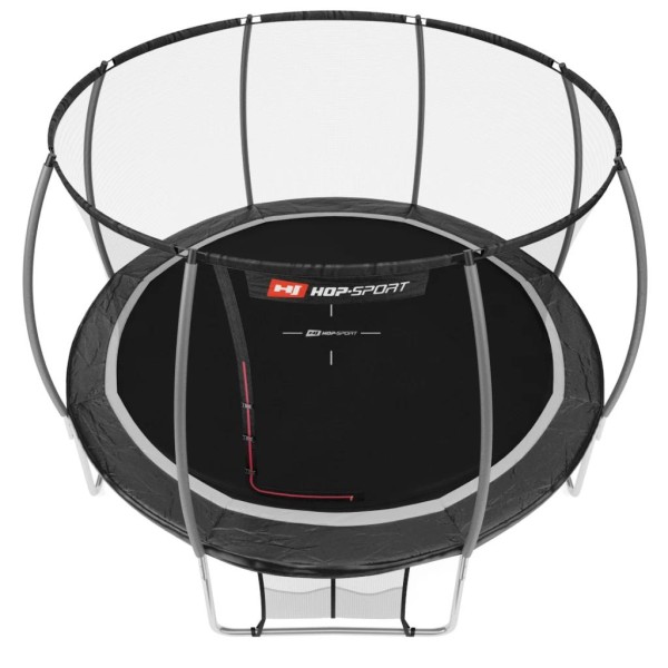 Батут Hop-Sport Premium 12ft (366cm) чорно-сірий з внутрішньою сіткою