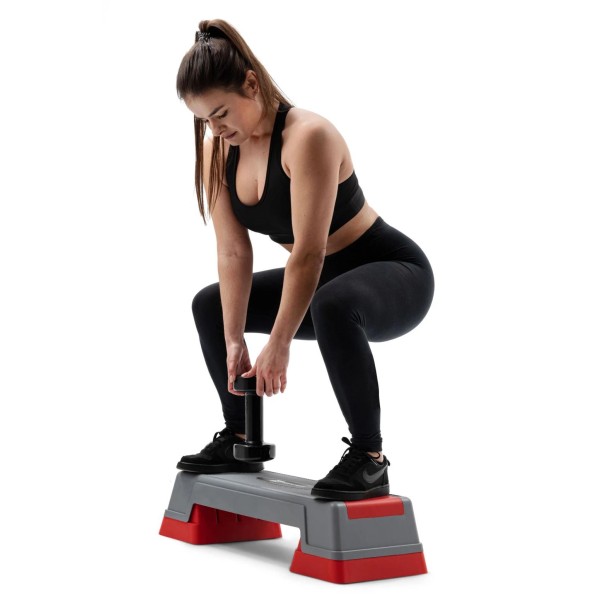 Степ платформа Hop-Sport HS-PP020AS сіро-червона