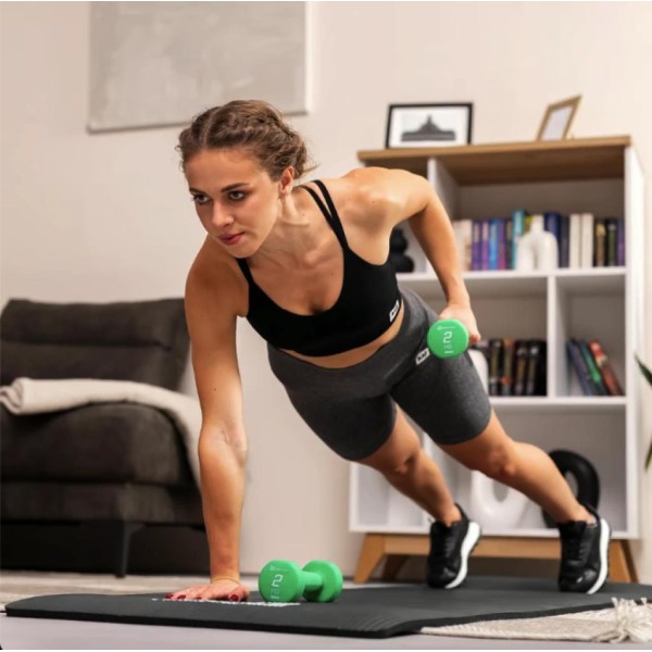 Гантелі для фітнесу неопренові круглі Hop-Sport HS-V020DR 2x2кг зелений