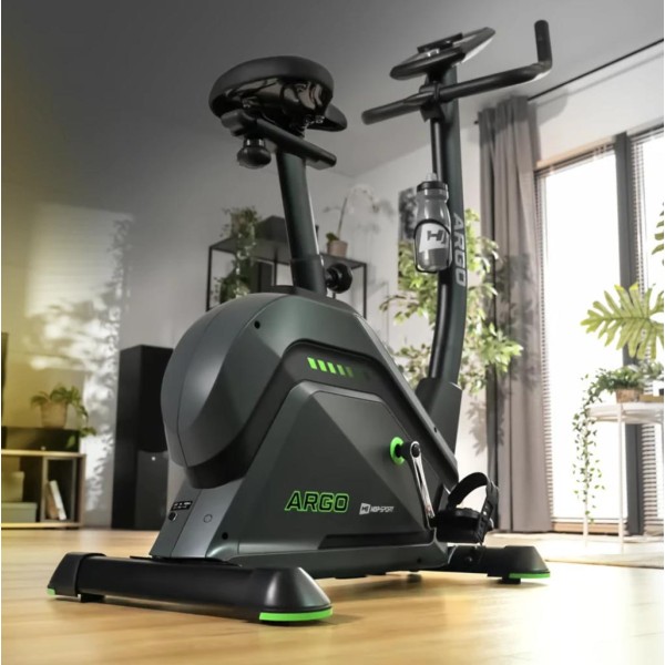 Велотренажер Hop-Sport HS-120H Argo чорно-зелений + мат