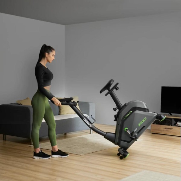 Велотренажер Hop-Sport HS-120H Argo чорно-зелений + мат