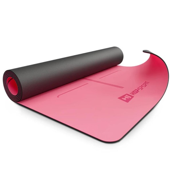 Йога-мат Hop-Sport PU 0,5см 183 x 68см HS-P005GM рожевий