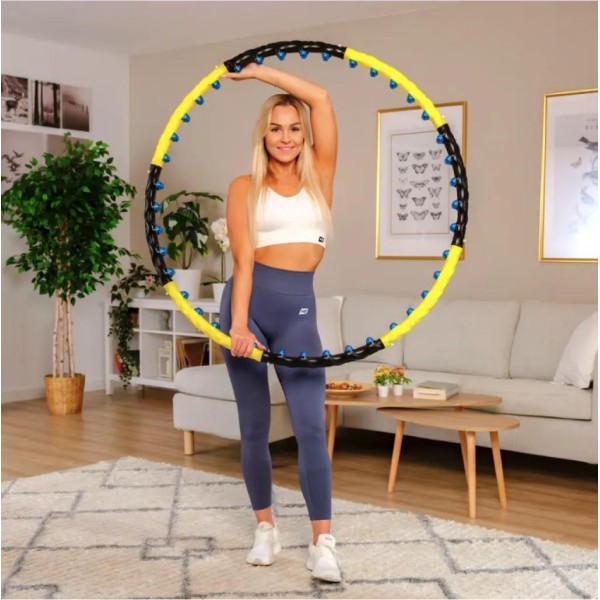 Хулахуп Hop-Sport HS-080HH з масажером 110см чорно-жовтий