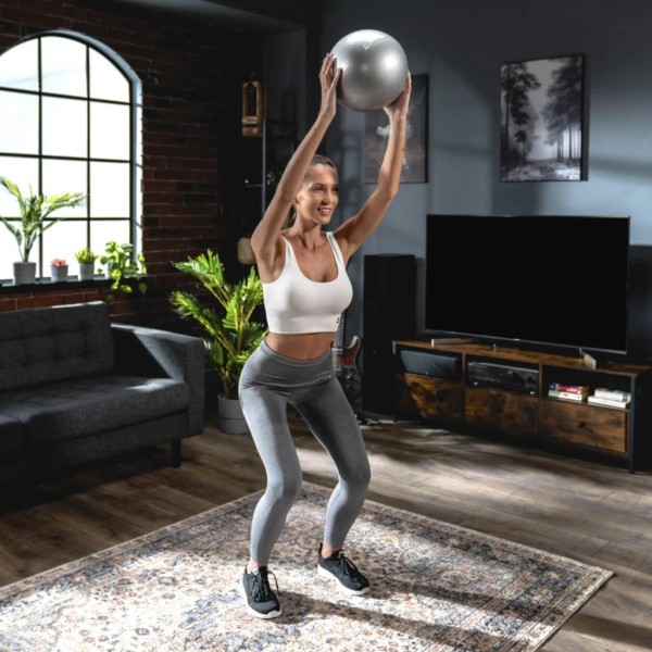 Фітбол Hop-Sport 25 cм сріблястий