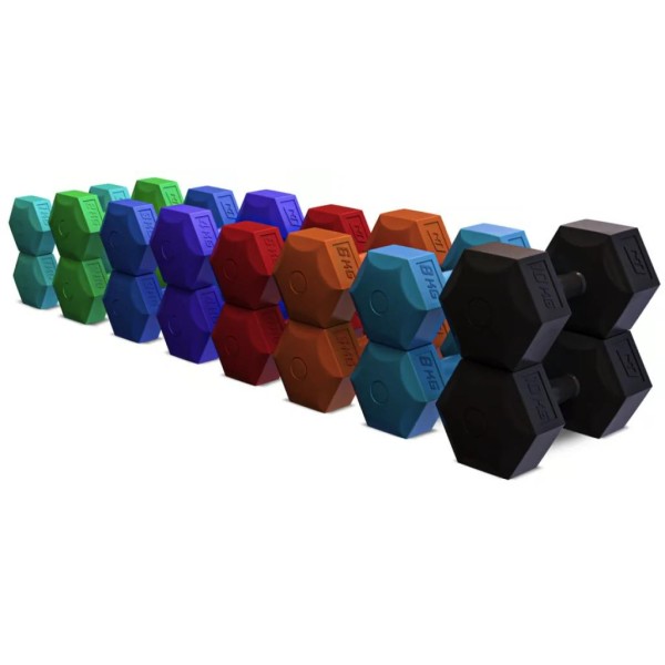 Гантелі для фітнесу композитні Hop-Sport HS-C050DS 2х5кг червоний