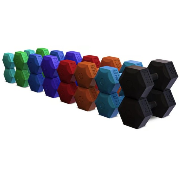 Гантелі для фітнесу композитні Hop-Sport HS-C060DS 2х6кг помаранчевий