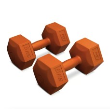 Гантелі для фітнесу композитні Hop-Sport HS-C060DS 2х6кг помаранчевий