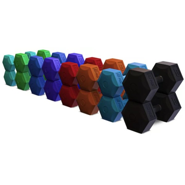 Гантелі для фітнесу композитні Hop-Sport HS-C080DS 2х8кг блакитний