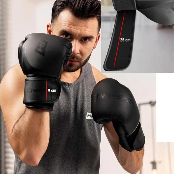 Боксерські рукавиці Hop-Sport HS-BG12 12oz чорні
