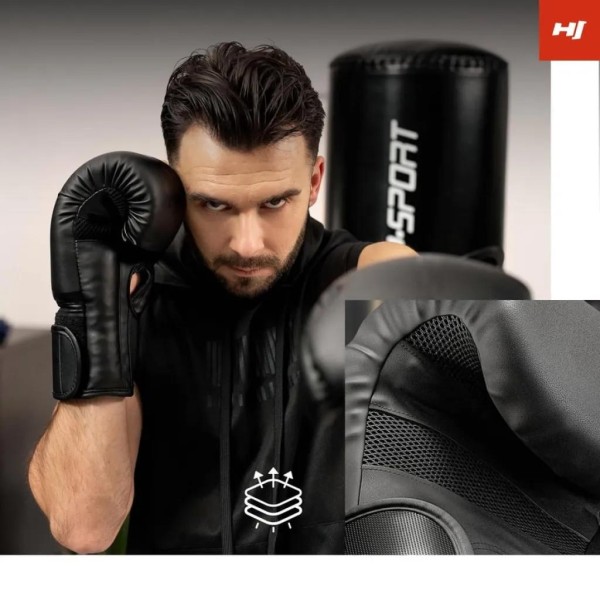 Боксерські рукавиці Hop-Sport HS-BG12 12oz чорні