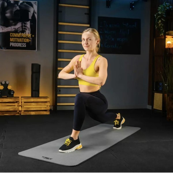 Коврик для йоги Trex Sport TX-018NGM NBR 1см 180х60 сірий