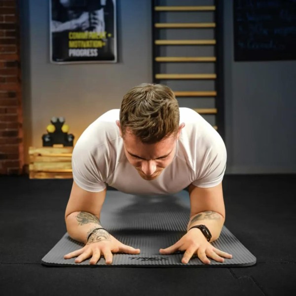 Коврик для йоги Trex Sport TX-018NGM NBR 1см 180х60 сірий