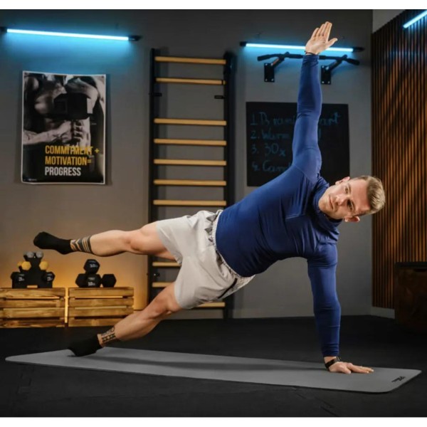 Коврик для йоги Trex Sport TX-018NGM NBR 1см 180х60 сірий