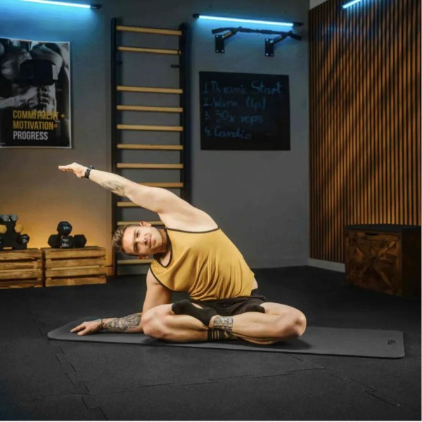 Коврик для йоги Trex Sport TX-018NGM NBR 1см 180х60 чорний