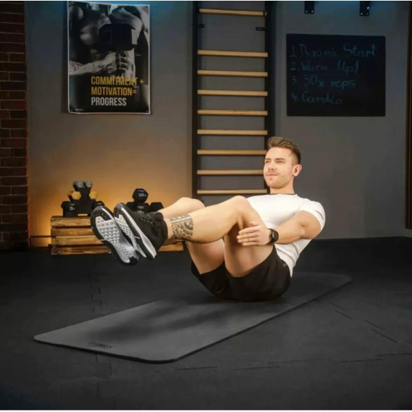 Коврик для йоги Trex Sport TX-018NGM NBR 1см 180х60 чорний