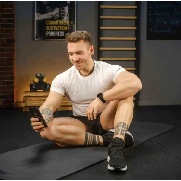 Коврик для йоги Trex Sport TX-018NGM NBR 1см 180х60 чорний