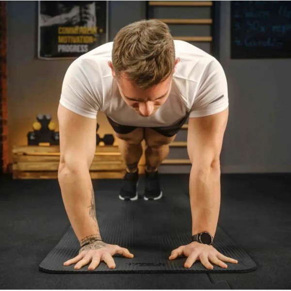 Коврик для йоги Trex Sport TX-018NGM NBR 1см 180х60 чорний