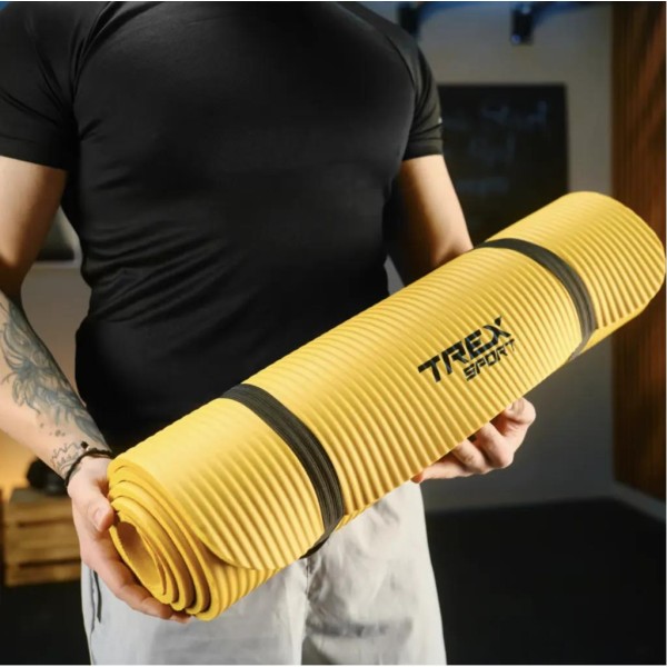 Коврик для йоги Trex Sport TX-018NGM NBR 1см 180х60 жовтий
