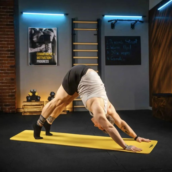 Коврик для йоги Trex Sport TX-018NGM NBR 1см 180х60 жовтий