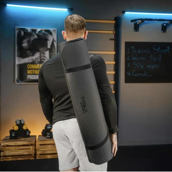 Коврик для йоги TX-019NGM NBR 1см 190х80 чорний