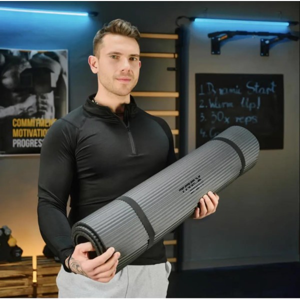 Коврик для йоги TX-019NGM NBR 1см 190х80 чорний