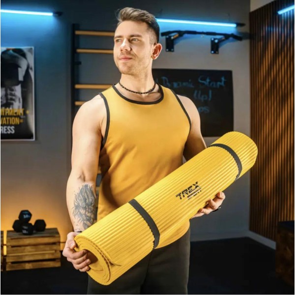 Коврик для йоги TX-019NGM NBR 1см 190х80 жовтий