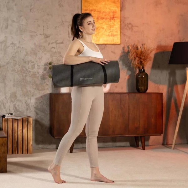 Коврик для йоги Hop-Sport HS-NB010GM NBR 1см графітовий