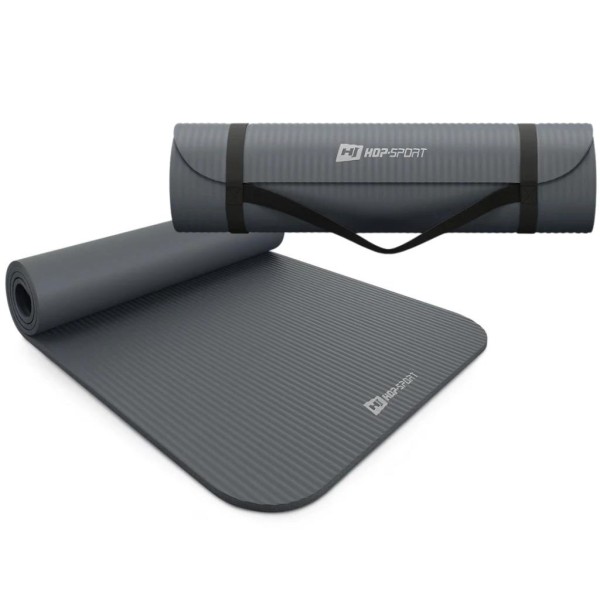 Коврик для йоги Hop-Sport HS-NB010GM NBR 1см графітовий