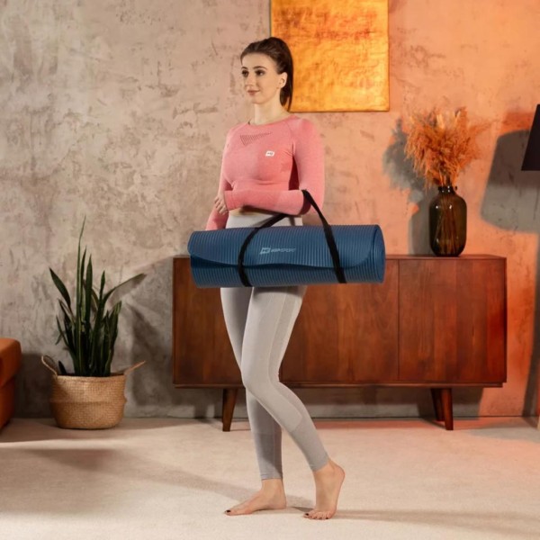 Коврик для йоги Hop-Sport HS-NB010GM NBR 1см темний морський