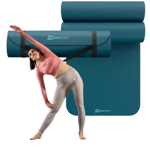 Коврик для йоги Hop-Sport HS-NB010GM NBR 1см темний морський