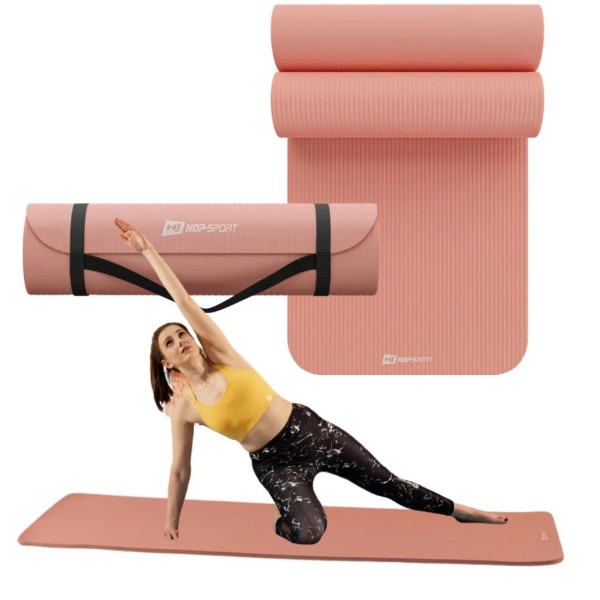 Коврик для йоги Hop-Sport HS-NB010GM NBR 1см персиковий