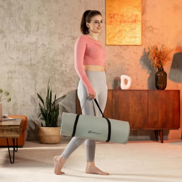 Коврик для йоги Hop-Sport HS-NB010GM NBR 1см оливковий