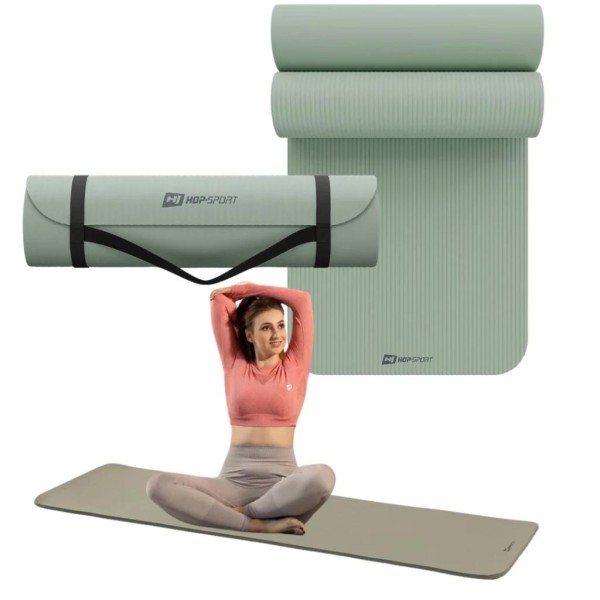 Коврик для йоги Hop-Sport HS-NB010GM NBR 1см оливковий